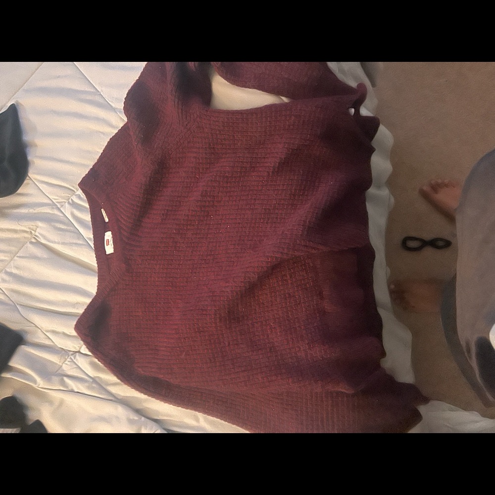 Burgundy Knitted Sweater